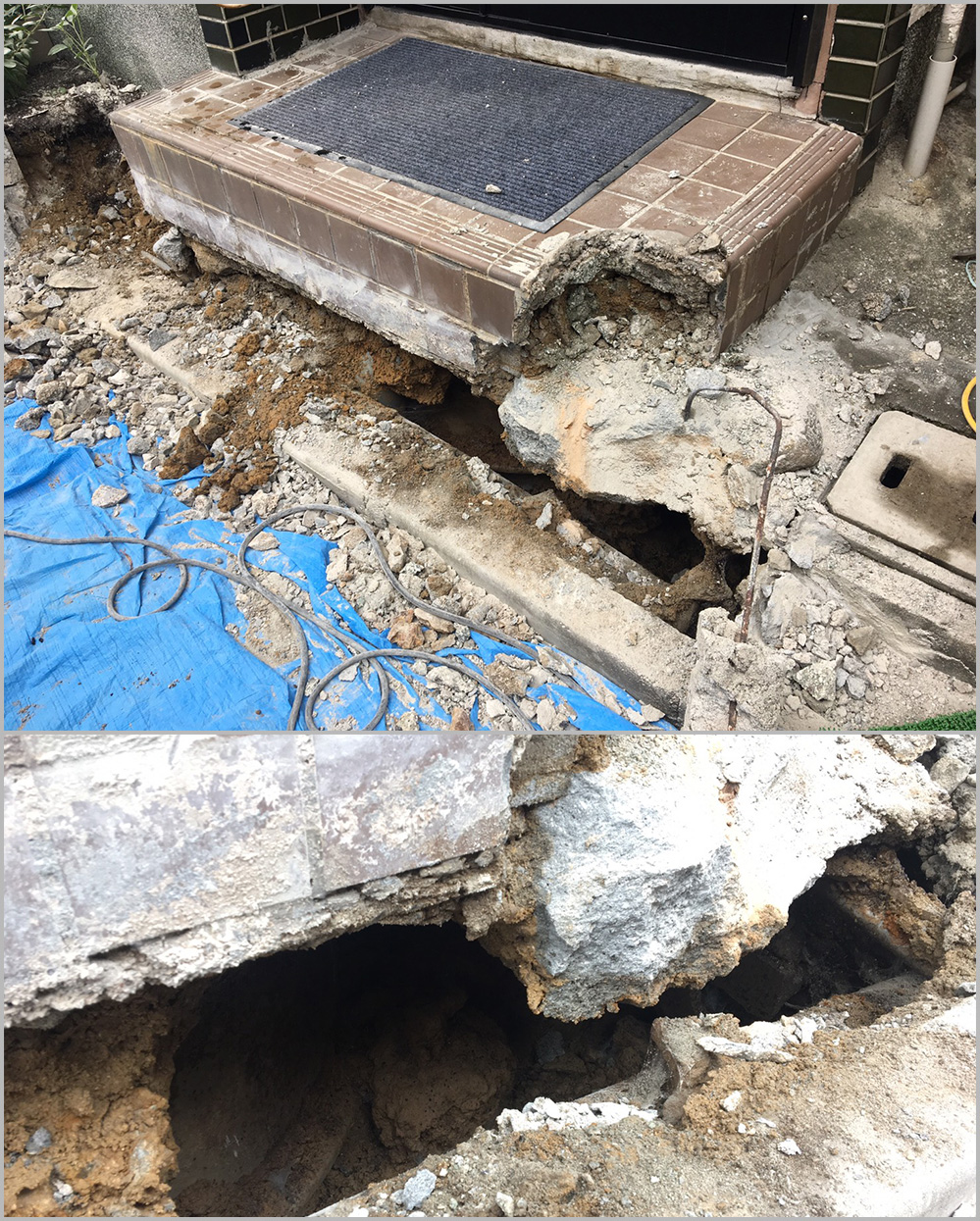 玄関ポーチ　リフォーム前